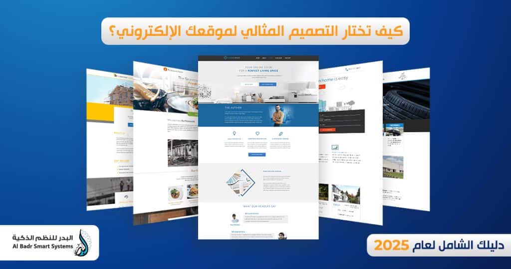 كيفية اختيار تصميم الموقع الإلكتروني المثالي؟ دليلك الشامل لعام 2025